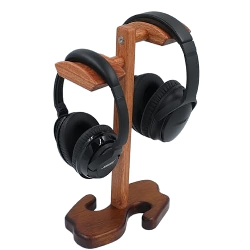 Kopfhörerständer Palisander Kopfhörerhalter Halterung Display Regal Vitrine Multi Kopfhörer PC Gaming Headset Stan Stabil & Platzsparend Bild 6