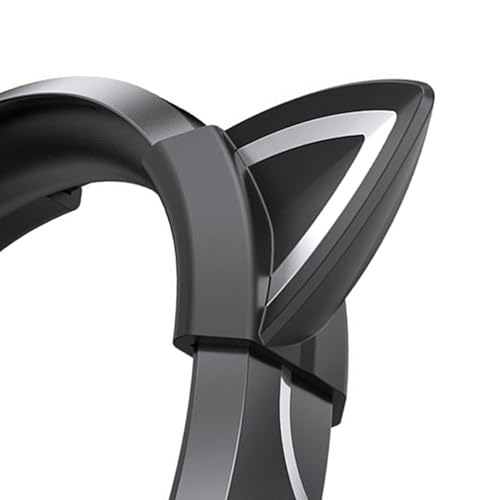 Katzenohr-Headset, RGB, Verstellbares Stirnband, Abnehmbares Mikrofon, Mädchen-Spielkopfhörer, Stereo-Sound für Gaming, Material: ABS-Draht (Schwarzer 3,5-mm-Rundlochstopfen) Bild 4