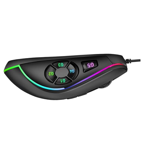 Kabelgebundene Gaming-Maus, Maus mit 10 Programmierbaren Tasten, mit 14 RGB-Lichteffekten und 6 Einstellbaren DPI 800–12800, Ergonomisches Design, Ideal für PC-Computerspiele Bild 5