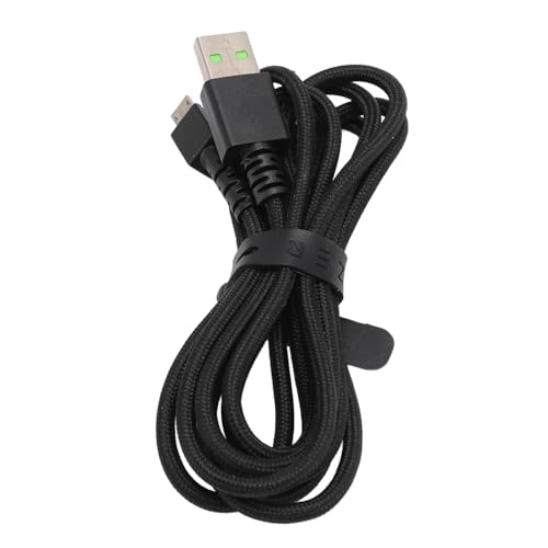 Bewinner Micro-USB-Ladekabel für Naga Pro & V2 Pro Gaming-Maus, 1,5 M Langes, Langlebiges, Geflochtenes Nylon-Ersatzkabel, Schnelles Aufladen für Basilisk und Mehr (Black) Bild 4