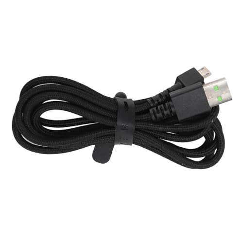 Bewinner Micro-USB-Ladekabel für Naga Pro & V2 Pro Gaming-Maus, 1,5 M Langes, Langlebiges, Geflochtenes Nylon-Ersatzkabel, Schnelles Aufladen für Basilisk und Mehr (Black) Bild 6