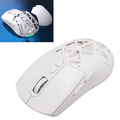 Bewinner Kabellose Gaming-Maus, Dual-Modus 2,4 G und Bluetooth 5.1, 4800 DPI Einstellbar, RGB-Hintergrundbeleuchtung, Ergonomische PC-Maus für Laptop-Computer, Wiederaufladbar mit 7 Programmierbaren Bild 2