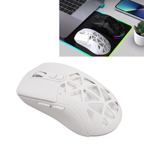 Bewinner Kabellose Gaming-Maus, Dual-Modus 2,4 G und Bluetooth 5.1, 4800 DPI Einstellbar, RGB-Hintergrundbeleuchtung, Ergonomische PC-Maus für Laptop-Computer, Wiederaufladbar mit 7 Programmierbaren Bild 5