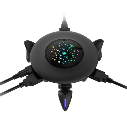 Professioneller Maus Tastatur Adapter, kreisförmiger Multi Plattform Spielekonverter mit bunt leuchtender Tastenbelegung Professioneller runder Gaming mit Tastenbelegung, bunt leuchtender Bild 1