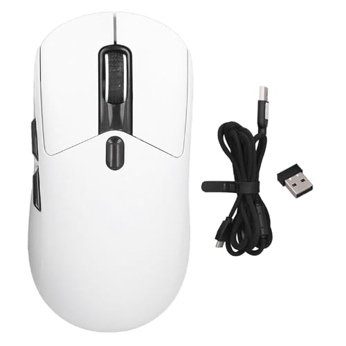 Bewinner Gaming-Maus, 5 Einstellbare DPI Bis zu 5000, 8 RGB-Beleuchtungsmodi, Wiederaufladbare Kabelgebundene/kabellose 2,4-G-Maus, 20 Mio. Klicks, 1000-Hz-Berichtsrate für PC-Laptop Bild 6