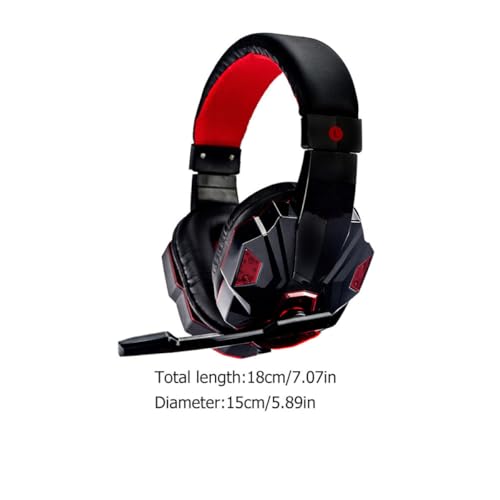 Gaming Headset mit 40mm Lautsprecher Rot Geräuschunterdrückendes Mikrofon und Hautfreundlichen Ohrpolstern Fürpc und Spielkonsole Bild 2
