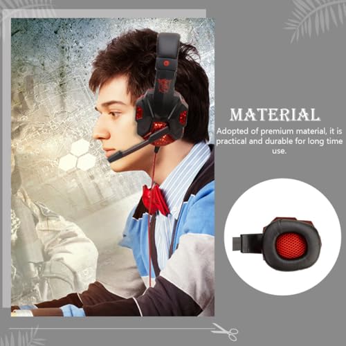 Gaming Headset mit 40mm Lautsprecher Rot Geräuschunterdrückendes Mikrofon und Hautfreundlichen Ohrpolstern Fürpc und Spielkonsole Bild 5