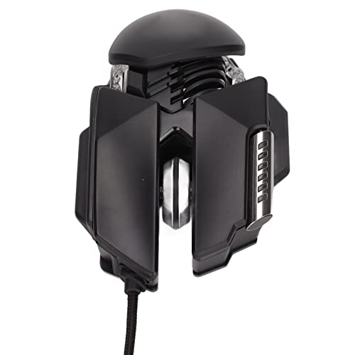 Bewinner 6D RGB USB Kabelgebundene Mechanische Gaming-Maus, 12800 DPI, Ergonomisches Metalldesign mit Einziehbarer Einstellung und Geflochtenem Nylonkabel für PC-Computer Bild 2