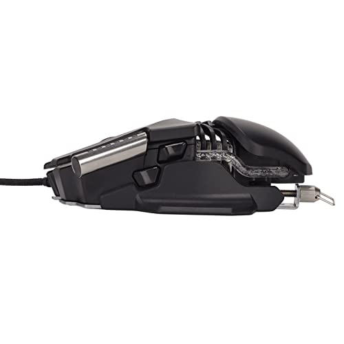 Bewinner 6D RGB USB Kabelgebundene Mechanische Gaming-Maus, 12800 DPI, Ergonomisches Metalldesign mit Einziehbarer Einstellung und Geflochtenem Nylonkabel für PC-Computer Bild 5