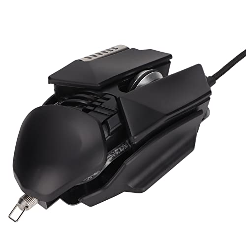 Bewinner 6D RGB USB Kabelgebundene Mechanische Gaming-Maus, 12800 DPI, Ergonomisches Metalldesign mit Einziehbarer Einstellung und Geflochtenem Nylonkabel für PC-Computer Bild 7
