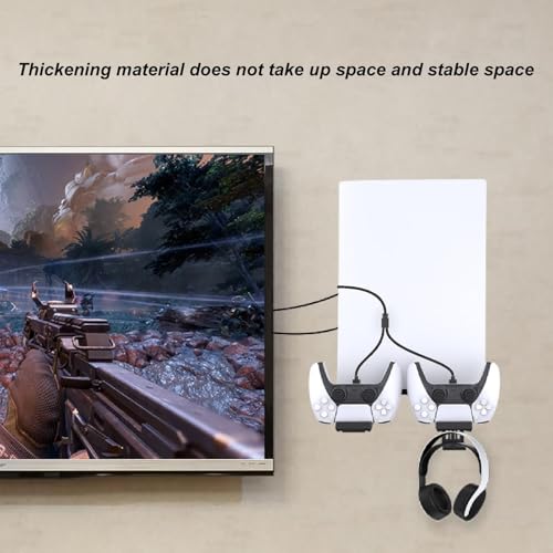 Wandhalterung für Gaming-Controller und Kopfhörer, platzsparende Ladehalterung für Controller und Headsets, vielseitiger Organizer für Gaming-Setup und Zubehör Bild 4