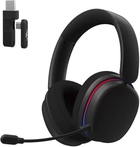 TZMRIT Aula G7 Pro Wireless Gaming Headset mit 7.1 Surround Sound, 40mm Treiber, BT5.3 Gaming Headsets mit Mikrofon, RGB, 10ms Latenz, 65H Akku, PC Gaming Headset Bild 1