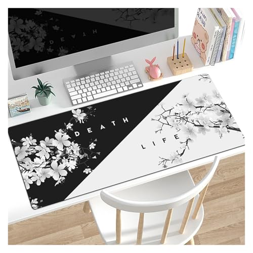 1pc Leben Tod Gaming Maus Pad Multi-größe Waschbar Nicht-Slip Genäht Rand Computer Tastatur Schreibtisch Matte for Office Home(90x40cm) Bild 2