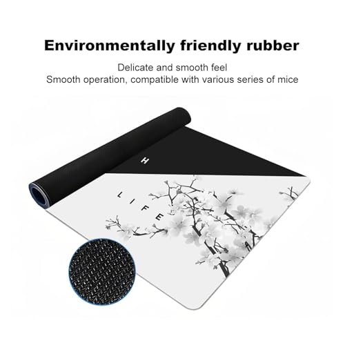 1pc Leben Tod Gaming Maus Pad Multi-größe Waschbar Nicht-Slip Genäht Rand Computer Tastatur Schreibtisch Matte for Office Home(90x40cm) Bild 3