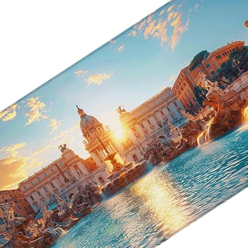 Mauspad 1200 x 600 Italien Mauspad Petersdom Schreibtischunterlage mit Genähten Kanten Rutschfester Mousepad XXL, Tischunterlage Schreibtisch für Maus und Tastatur, Home Office, Gaming Zubehör c6963 Bild 3