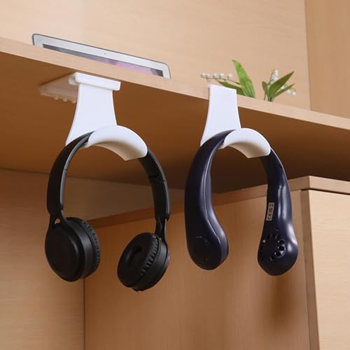 Schreibtisch-Kopfhörerhalter, selbstklebende Hakenhalterung, Headset-Aufhänger, kompaktes, platzsparendes Design, starkes Stützsystem, langlebige Struktur für Controller-Aufbewahrung, Gaming, Büro-Ein Bild 7
