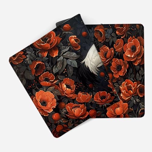 Mauspad 1200 x 600 Blume Mauspad Tier Schreibtischunterlage mit Genähten Kanten Rutschfester Mousepad XXL, Tischunterlage Schreibtisch für PC, Maus und Tastatur, Home Office, Gaming Zubehör o7201 Bild 2