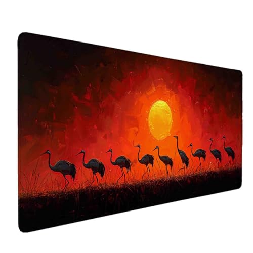 Mauspad 1200 x 600 Sonne Mauspad Tier Schreibtischunterlage mit Genähten Kanten Rutschfester Mousepad XXL, Tischunterlage Schreibtisch für PC, Maus und Tastatur, Home Office, Gaming Zubehör c7152 Bild 1