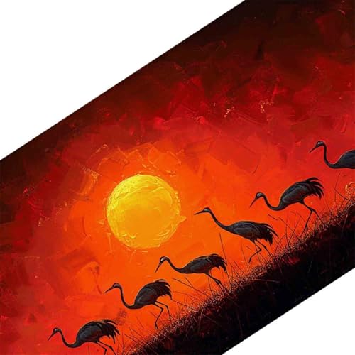 Mauspad 1200 x 600 Sonne Mauspad Tier Schreibtischunterlage mit Genähten Kanten Rutschfester Mousepad XXL, Tischunterlage Schreibtisch für PC, Maus und Tastatur, Home Office, Gaming Zubehör c7152 Bild 3