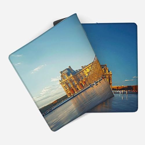 Mauspad 1200 x 600 Blau Mauspad Louvre Schreibtischunterlage mit Genähten Kanten Rutschfester Mousepad XXL, Tischunterlage Schreibtisch für PC, Maus und Tastatur, Home Office, Gaming Zubehör p6914 Bild 2