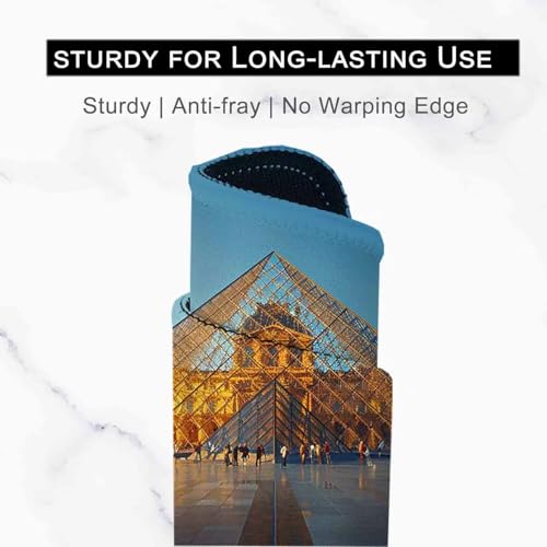 Mauspad 1200 x 600 Blau Mauspad Louvre Schreibtischunterlage mit Genähten Kanten Rutschfester Mousepad XXL, Tischunterlage Schreibtisch für PC, Maus und Tastatur, Home Office, Gaming Zubehör p6914 Bild 4