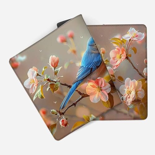 Mauspad 1200 x 600 Blume Mauspad Vogel Schreibtischunterlage mit Genähten Kanten Rutschfester Mousepad XXL, Tischunterlage Schreibtisch für PC, Maus und Tastatur, Home Office, Gaming Zubehör g7082 Bild 2