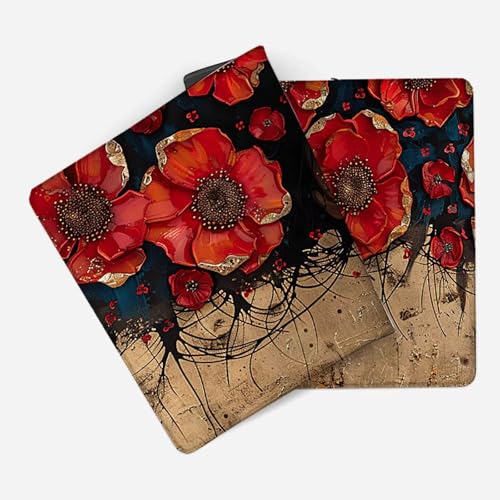 Mauspad 1200 x 600 Blume Mauspad Frau Schreibtischunterlage mit Genähten Kanten Rutschfester Mousepad XXL, Tischunterlage Schreibtisch für PC, Maus und Tastatur, Home Office, Gaming Zubehör e6879 Bild 2