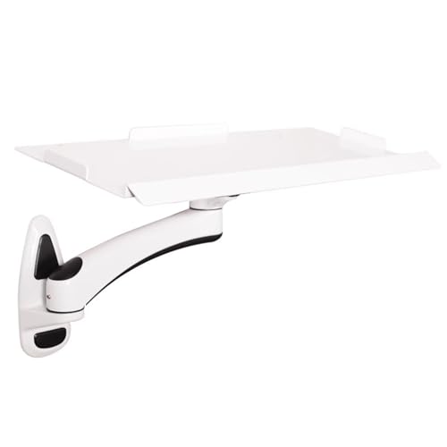 Tastaturablage, Wandhalterung, ergonomische Schreibplattform, Sitz-Steh-Design mit voll beweglichem Drehgelenk, unterstützt bis zu 8 kg, passend für Standard-Gaming-Tastaturen und -Mäuse Bild 1