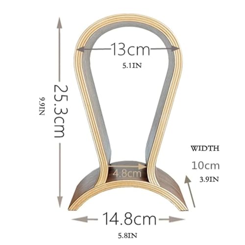 Kopfhörerständer, Nussbaum Massivholz Aufhänger Headset Display Gaming Kopfhörer PC Ständer Bild 2