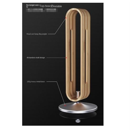 Kopfhörerständer, Gaming-Headset-Aufhänger aus Holz und Aluminium(G) Bild 6