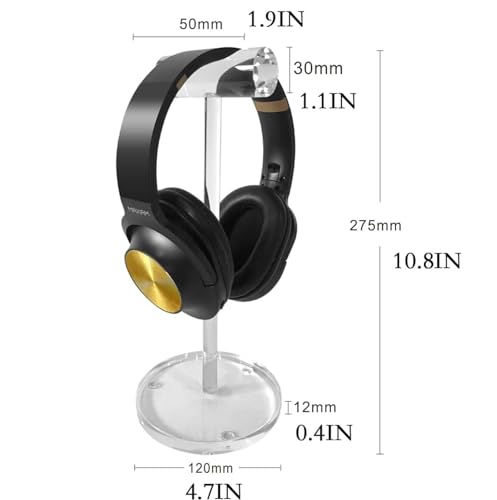 Kopfhörerständer, Acryl-Headset-Aufhänger-Ausstellung for alle Kopfhörergrößen PC-Gaming-Headset-Ständer Bild 2