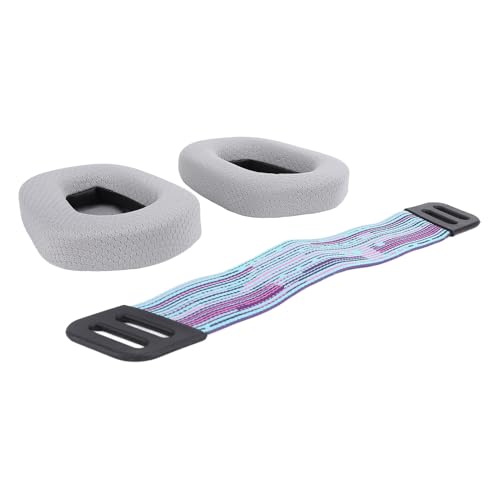 Headset-Ohrpolster, Hochdichte Memory-Schaum-Ohrpolster für G733 Wireless G335 Kabelgebundenes Gaming-Headset, Geräuschisolierung für Langes Tragen, 2 X, 1 X Stirnband-Ersatz für Gamer (Grau) Bild 4