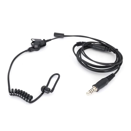 7, 1 mm Tacticals Teleskop Akustik Luftschlauch Headset, robuster Mikrofon Kopfhörer, 7, 1 mm Stecker für Radios, Kopfhörer Bild 1