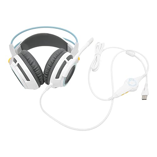 7.1-Surround-Sound-Gaming-Headset mit Geräuschunterdrückendem Mikrofon für Computerspieler, LED-Beleuchtung und USB-Stecker. PVC-Material Bild 2