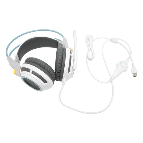 7.1-Surround-Sound-Gaming-Headset mit Geräuschunterdrückendem Mikrofon für Computerspieler, LED-Beleuchtung und USB-Stecker. PVC-Material Bild 3