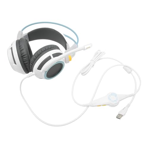 Gaming-Headset Virtual 7.1 Surround Sound USB mit LED-Beleuchtung und Mikrofon mit Geräuschunterdrückung für PC-Computerspieler. PVC-Material Bild 1
