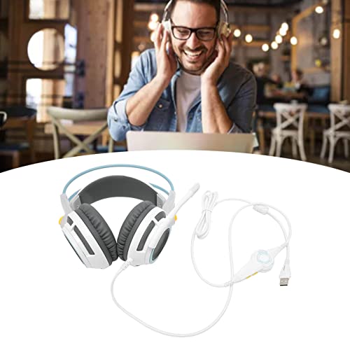 Gaming-Headset Virtual 7.1 Surround Sound USB mit LED-Beleuchtung und Mikrofon mit Geräuschunterdrückung für PC-Computerspieler. PVC-Material Bild 2