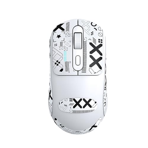 Kabellose Maus, 2,4 GHz BT5.0 Dual-Modus, Ergonomische Gaming-Maus mit Rutschfestem 3D-Gitter-Scrollrad und Aufkleber, 3 Einstellbare DPI-Stufen, für PC-Laptop (White) Bild 1