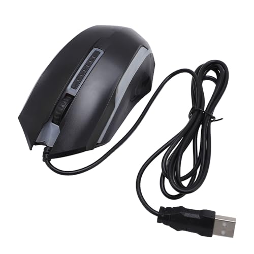 Bewinner USB-Maus mit Kabel, 1200 DPI, Optische RGB-Computermaus mit Bequemem Griff für Laptop und Desktop, Kabelgebundene USB-Maus für PC, Gaming, Arbeit, Heimbüro Bild 3
