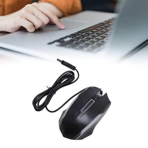 Bewinner USB-Maus mit Kabel, 1200 DPI, Optische RGB-Computermaus mit Bequemem Griff für Laptop und Desktop, Kabelgebundene USB-Maus für PC, Gaming, Arbeit, Heimbüro Bild 4