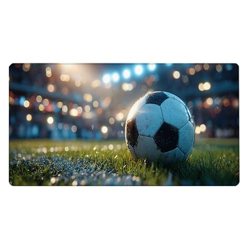Gaming Mauspad, 100x200cmx3mm GroßEs Mousepad,wasserdichte Gewebe, Rutschfester Gummiunterseite, BüRobedarf, Verbesserte PräZision Und Geschwindigkeit, FußBall JX2B-857 Bild 2