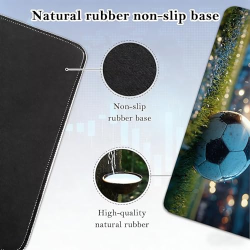 Gaming Mauspad, 100x200cmx3mm GroßEs Mousepad,wasserdichte Gewebe, Rutschfester Gummiunterseite, BüRobedarf, Verbesserte PräZision Und Geschwindigkeit, FußBall JX2B-857 Bild 5