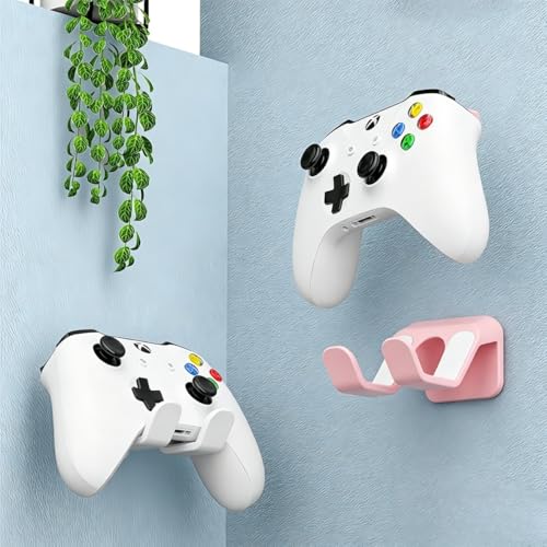 2 x rosa Controller-Wandhaken, Universal-Gamepad-Halter mit 3M-Kleber, Headset-Aufhänger für Gaming-Zubehör Bild 5