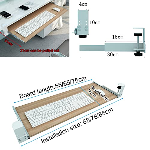 Tastaturablage unter dem Schreibtisch mit Handgelenkstütze und Maus, einfach ohne Bohren, platzsparender Schieber für Heimbüro oder Gaming-Setup Bild 2