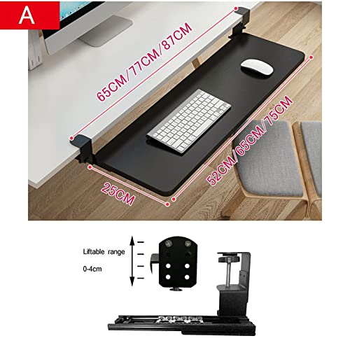 Tastaturablage unter dem Schreibtisch: verstellbare Klemme, leichtgängig, platzsparende Lösung für Tastatur und Maus, ideal für Heimbüro oder Gaming-Setup Bild 2