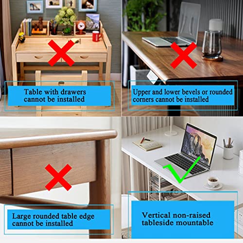 Verstellbare Tastaturablage unter dem Schreibtisch, ausziehbare Ablage aus Holz, 25 kg Tragkraft, Handgelenkstütze für Maus und Tastatur, perfekt für Heimbüro und Gaming. Bild 7