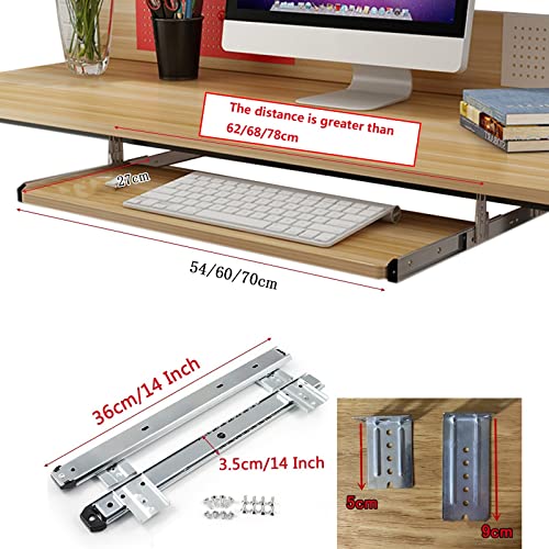Tastatur-Halterung für 54 - 70 cm, einfach zu installieren, ausziehbare Ablage für Tastatur und Maus, ausziehbar, perfekt für Heimbüro und Gaming Bild 2