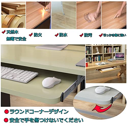 Tastaturablage unter dem Schreibtisch mit Maus-Sto – verstellbares herausziehbares Design für verbesserte Reduzierung von Muskelermüdung, ideal für Home Office & Gaming Bild 3