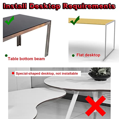 Verstellbare Tastaturablage unter dem Schreibtisch mit Maus-Plattform, Holzschieberegal, Klemm-Design, unterstützt bis zu 25 kg, perfekt für Heimbüro oder Gaming-Setup Bild 7