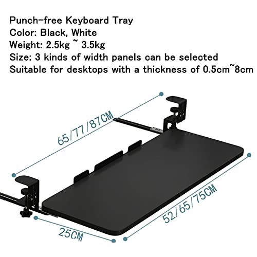 Verstellbares Tastatur- und Maus-Tablett zum Schieben unter dem Schreibtischregal, platzsparendes Exble-Design (76,2 x 25,4 cm), für Heimbüro oder Gaming-Setup Bild 2